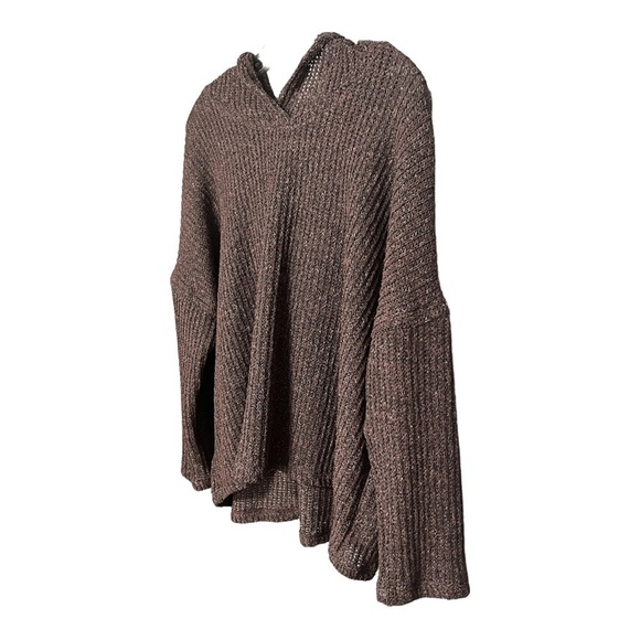 Jolie Cropped Drop Shoulder Purple Knit Sweater w/Hood Woman’s Plus-size 2X - Picture 3 of 7